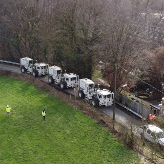 Seismische Erkundungen mittels Vibro-Trucks